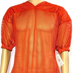Mens Mesh Orange Football Jersey Size XL